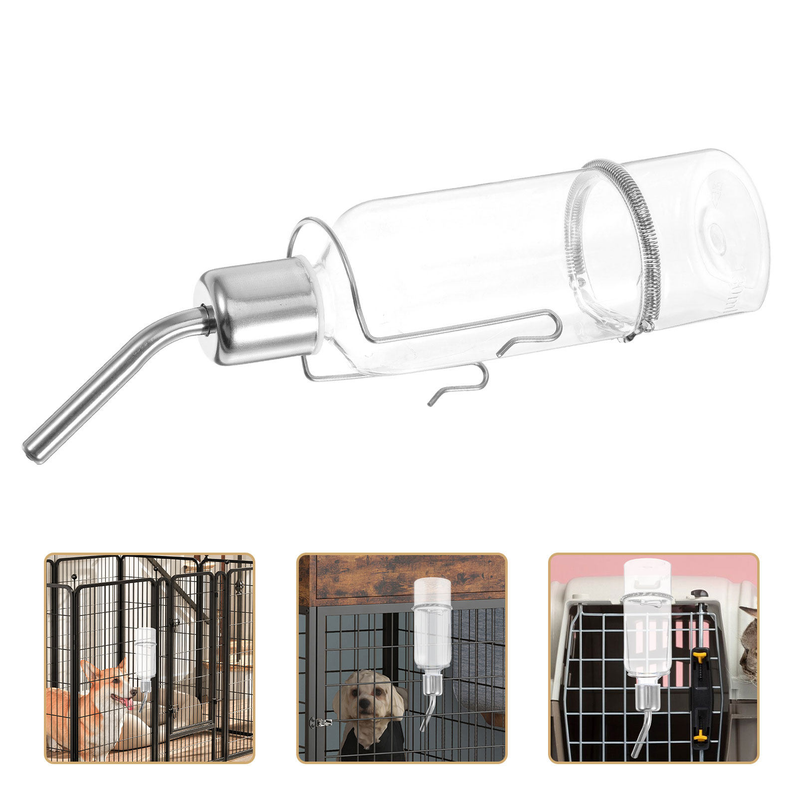 Pet Water Fountain - 2Pcs Pet Water Dispenser Leakproof Hanging