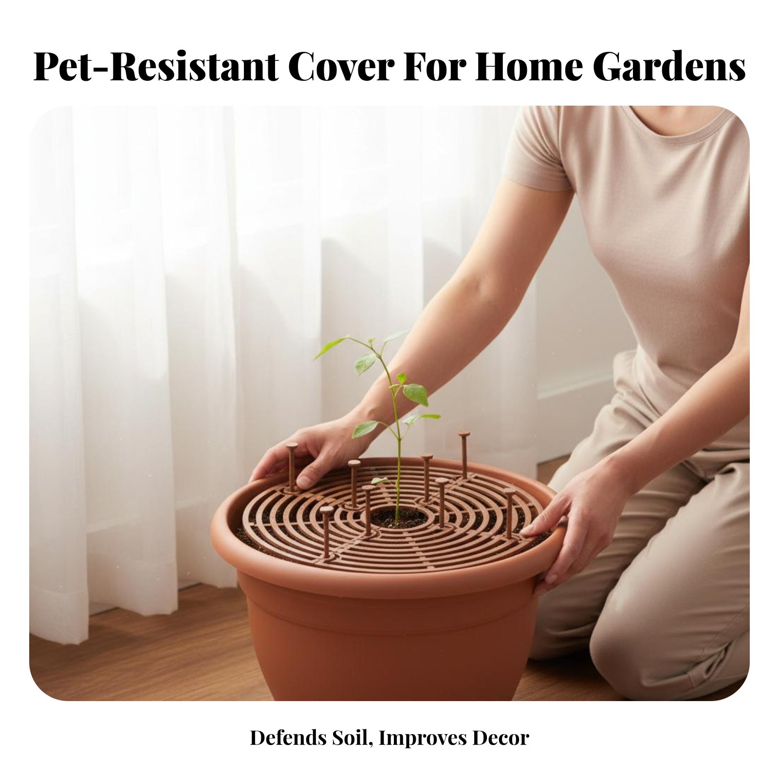 Pet Supplies Usa - Flower Pot Soil Protector Customizable Flower