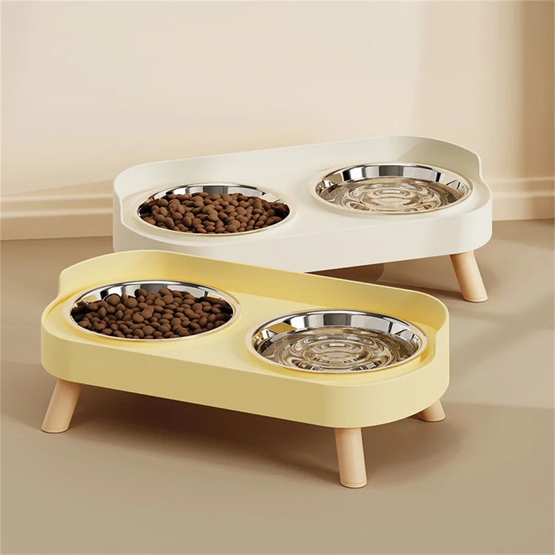 Pet Supplies Usa - Dog Cat Feeding Double Bowl Colorful