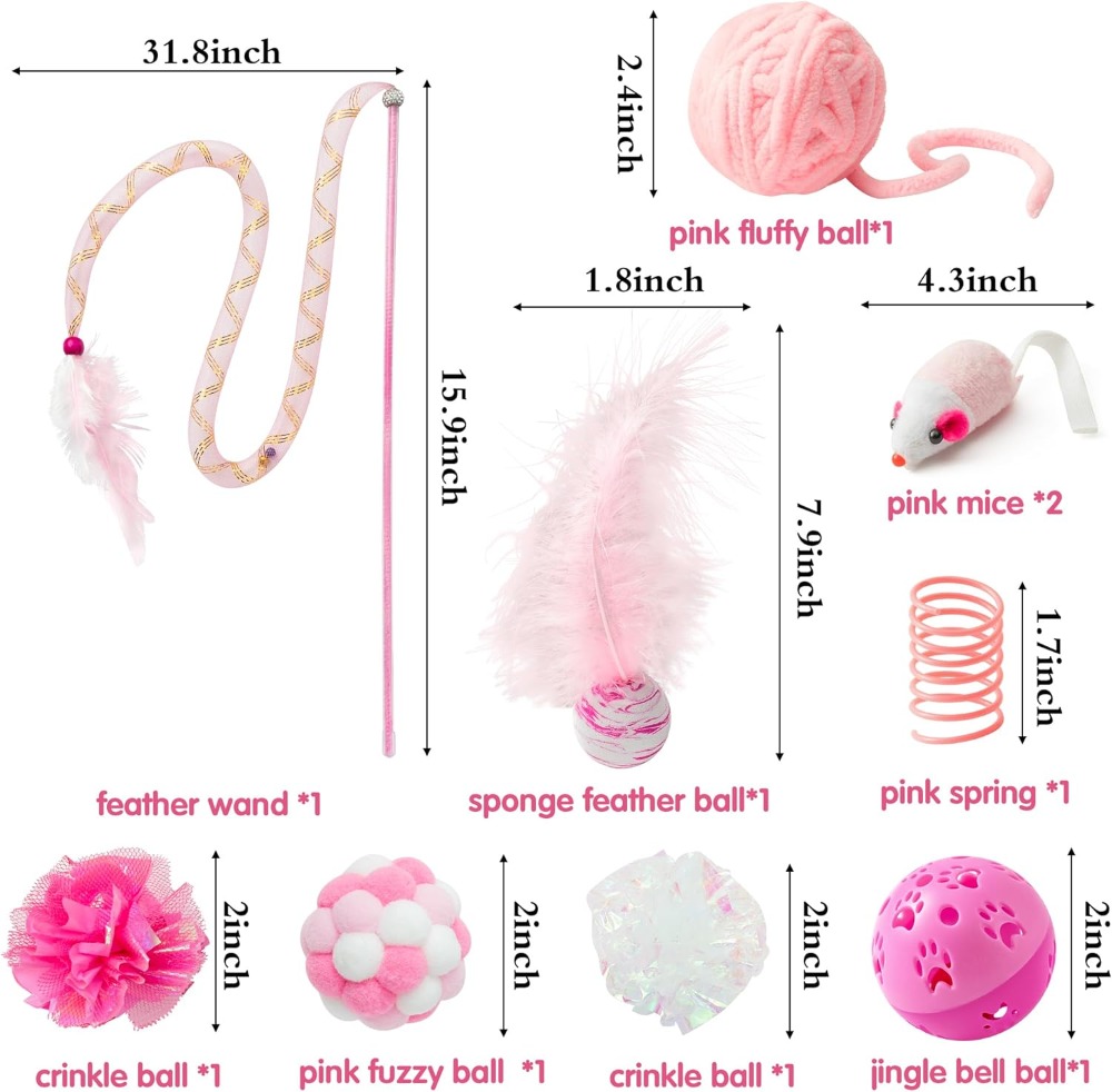 10Pcs Cat Toy Set Interactive  - Interactive Cat Toy recensione e prezzo