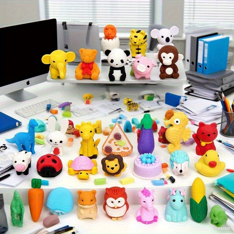 36Pcs Animal Erasers for offic - Pet Supplies In Bulk recensione e prezzo