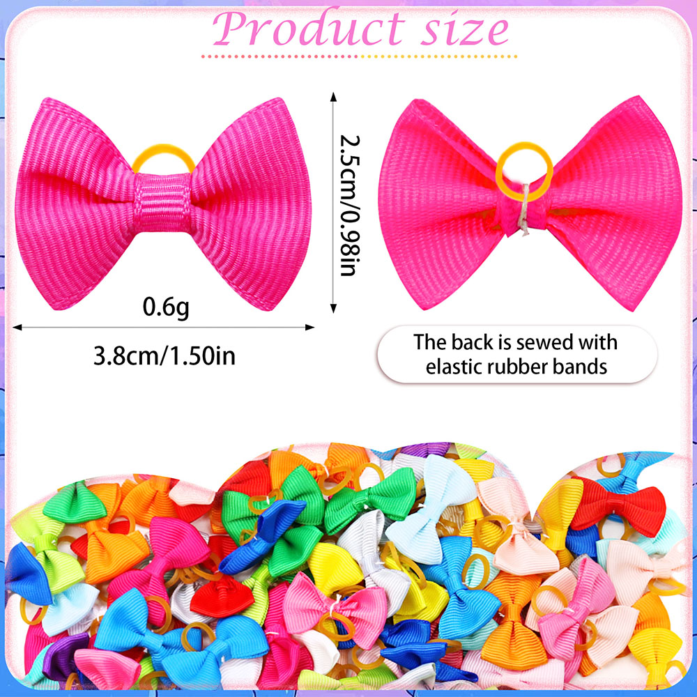 50PCS Puppy Bows With Rubber B - Pet Supplies In Bulk recensione e prezzo