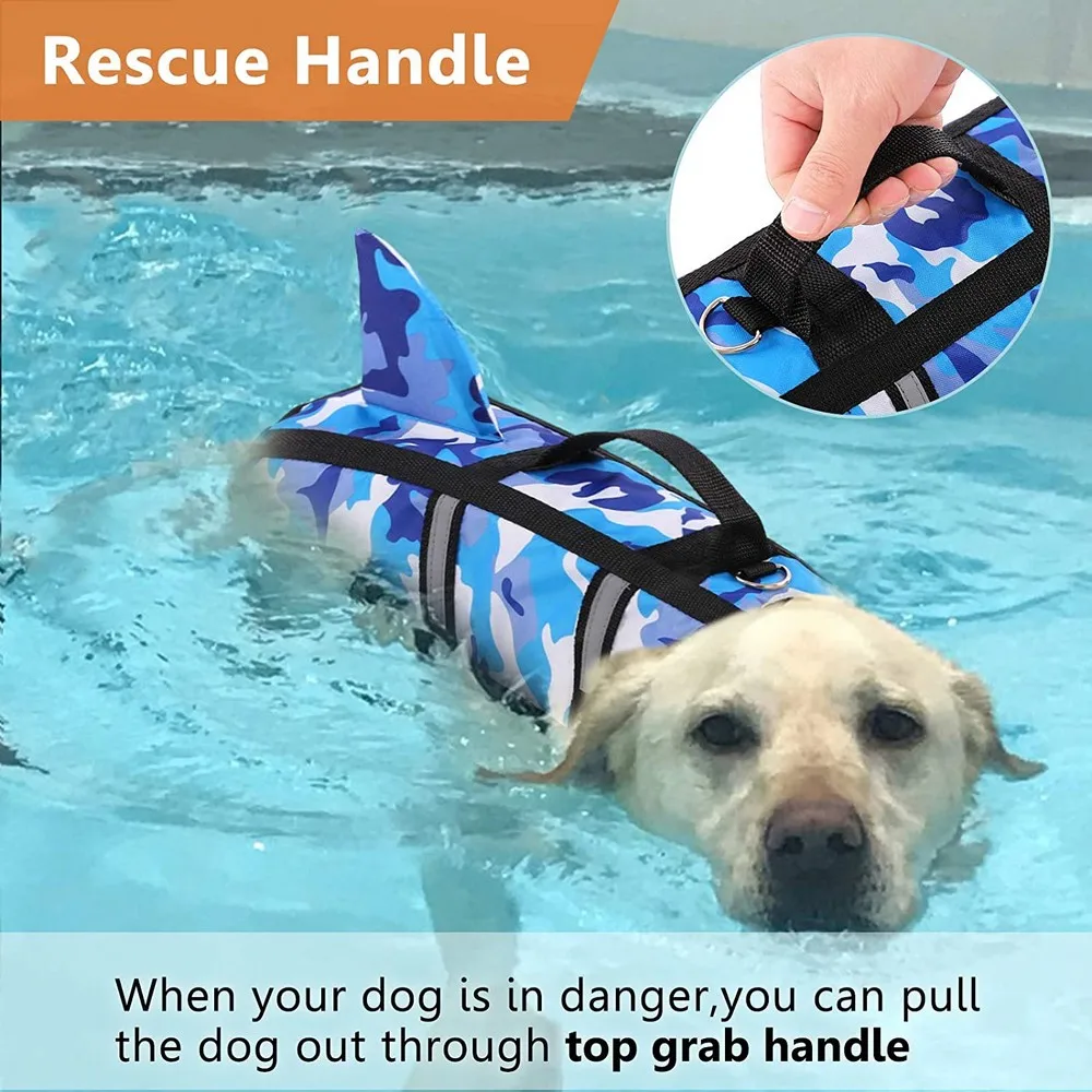 Camouflage Shark Dog Life Jack - Dog Life Jacket recensione e prezzo