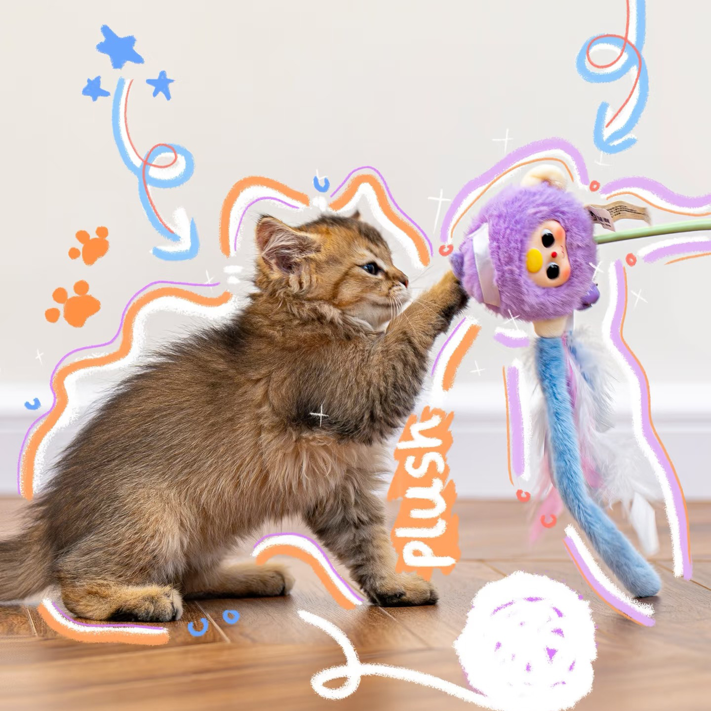 Genuine Baby Three Cat Teasing - Interactive Cat Toy recensione e prezzo