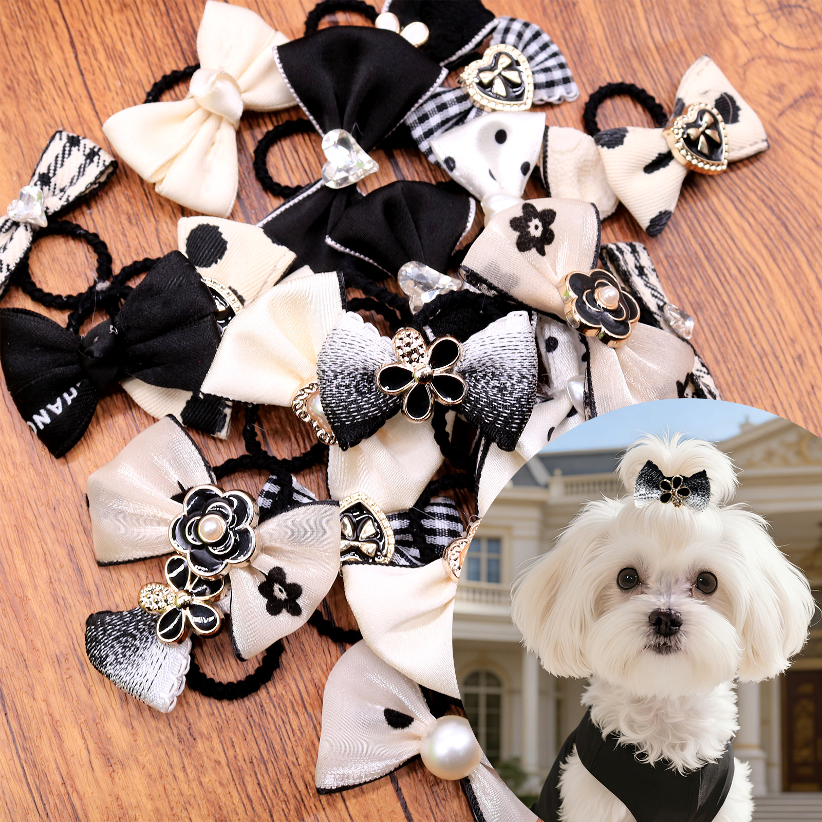 100PCS Luxury Dog Bows With Ru - Pet Supplies In Bulk recensione e prezzo