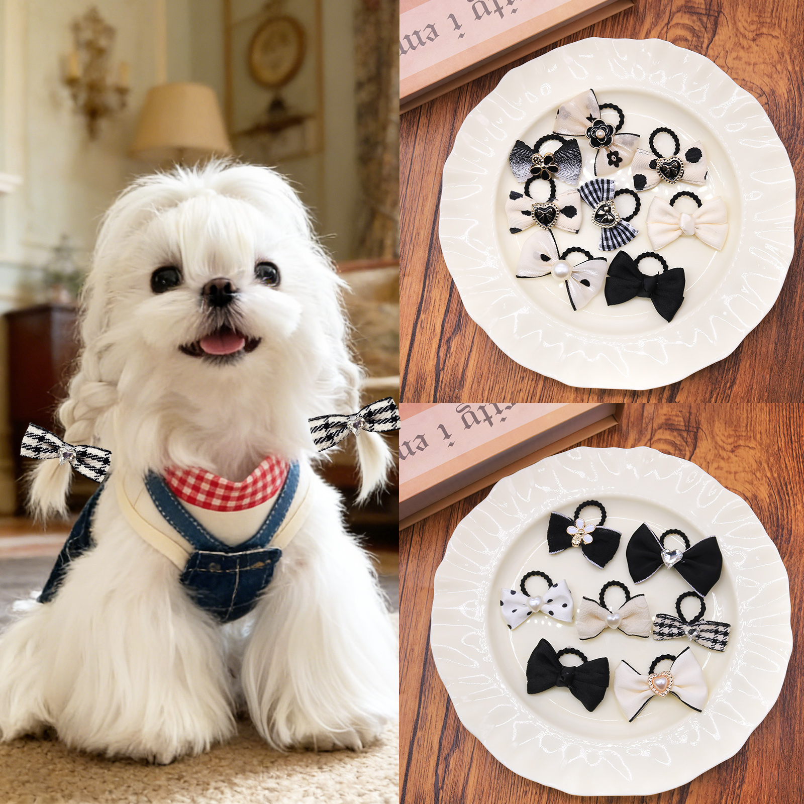 100PCS Luxury Dog Bows With Ru - Pet Supplies In Bulk recensione e prezzo
