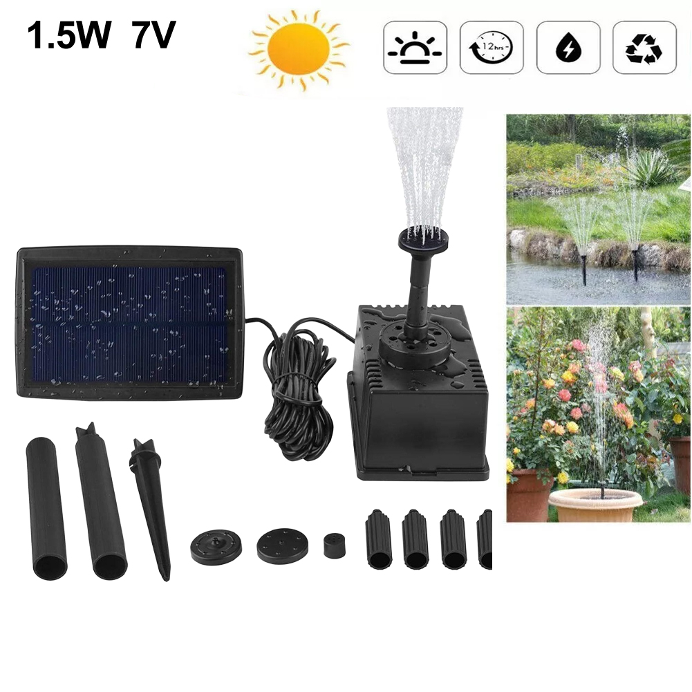 1.5W 7V Solar Fountain Pump Wi - Fish Tank Filter Pump recensione e prezzo