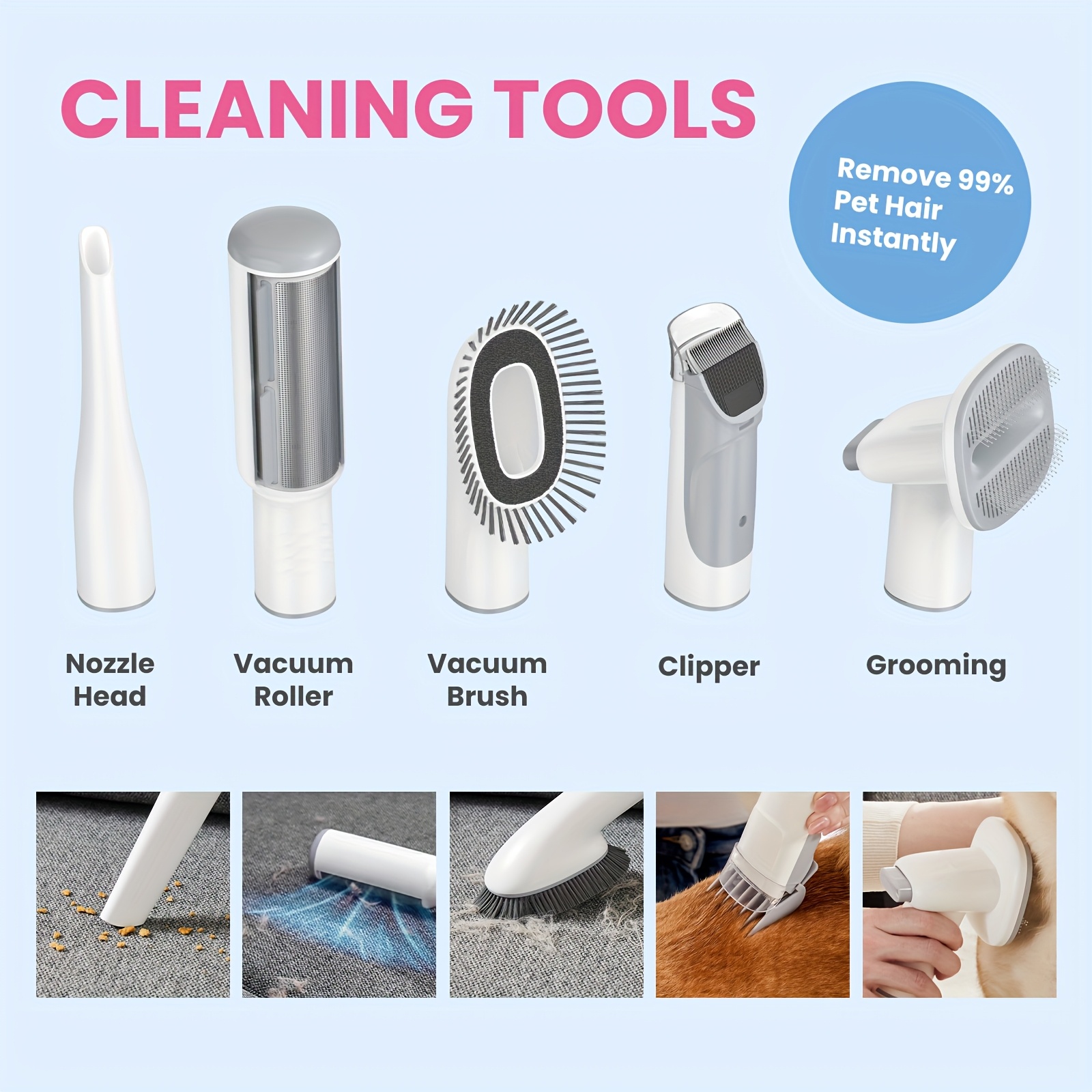 New Pet Grooming Vacuum Kit 5  - Pet Supplies Usa recensione e prezzo