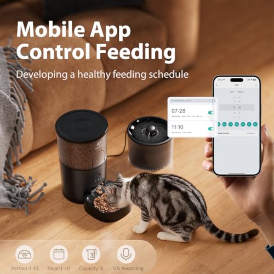 Automatic Cat Feeder with Came - Pet Water Fountain recensione e prezzo