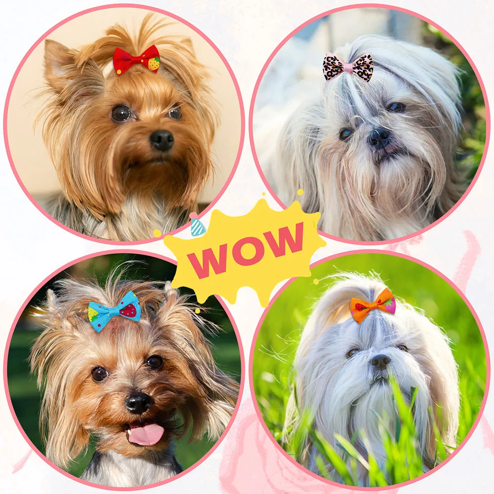 50PCS Dog Bows With Rubber Ban - Pet Supplies In Bulk recensione e prezzo