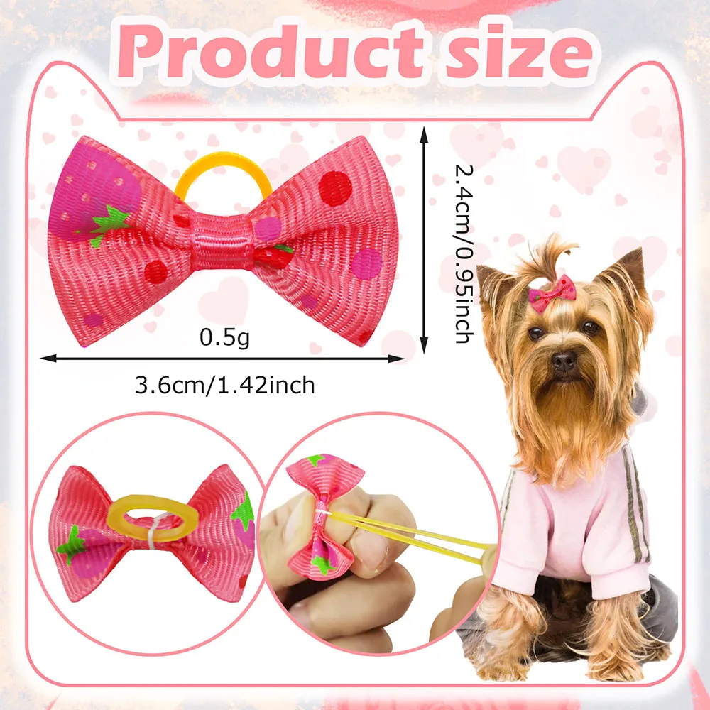 50PCS Dog Bows With Rubber Ban - Pet Supplies In Bulk recensione e prezzo