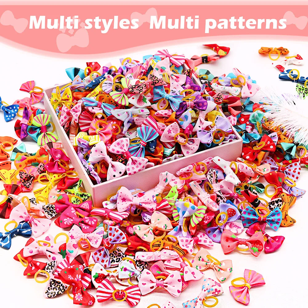 50PCS Dog Bows With Rubber Ban - Pet Supplies In Bulk recensione e prezzo