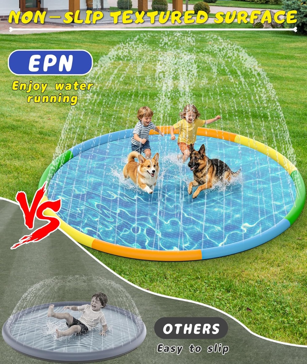 13FT Extra Large Splash Pad, T - Pet Water Fountain recensione e prezzo