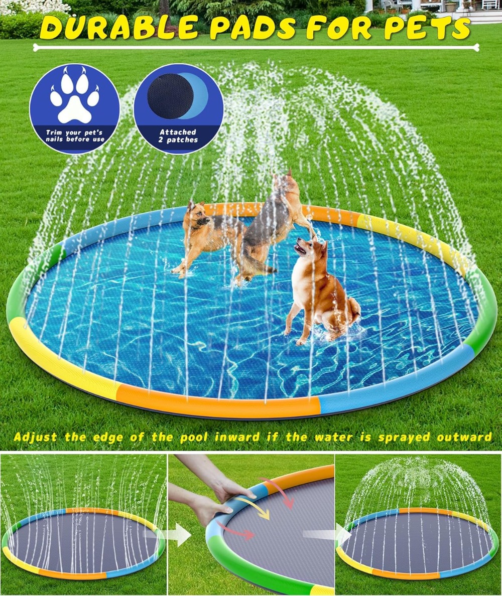 13FT Extra Large Splash Pad, T - Pet Water Fountain recensione e prezzo
